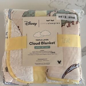 Little Sleepies Cloud Blanket Hundred Acre Wood baby Pooh - Yellow and Cream